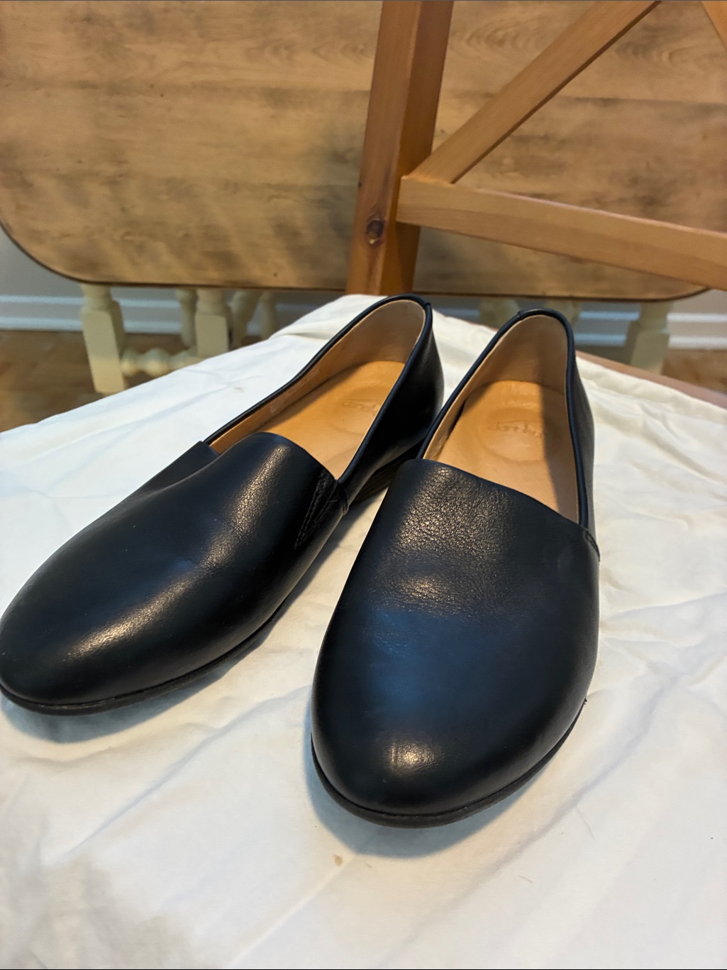 Dansko Black Leather Slip-On Loafers For Women